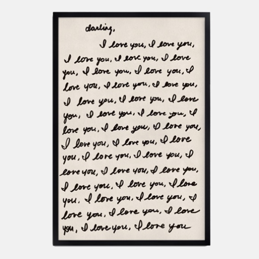 Darling I Love You Framed Art - 24 x 32